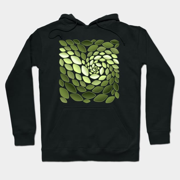 Ombre Leaf Cobblestone Swirl Hoodie by Bubba C.